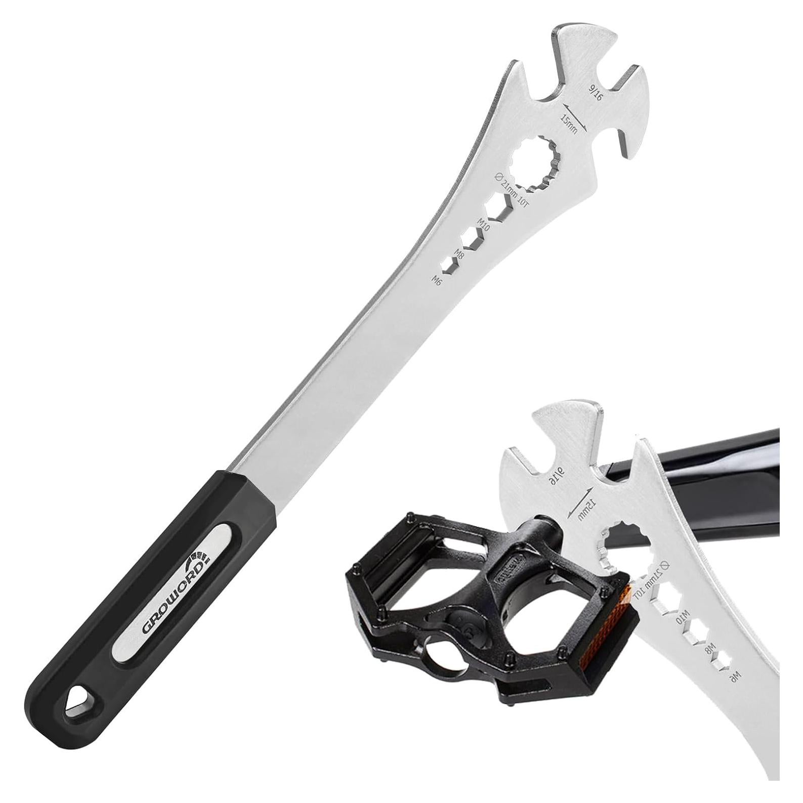 Llave de Pedal de Bicicleta 4 en 1 Groword 320mm Multifuncional