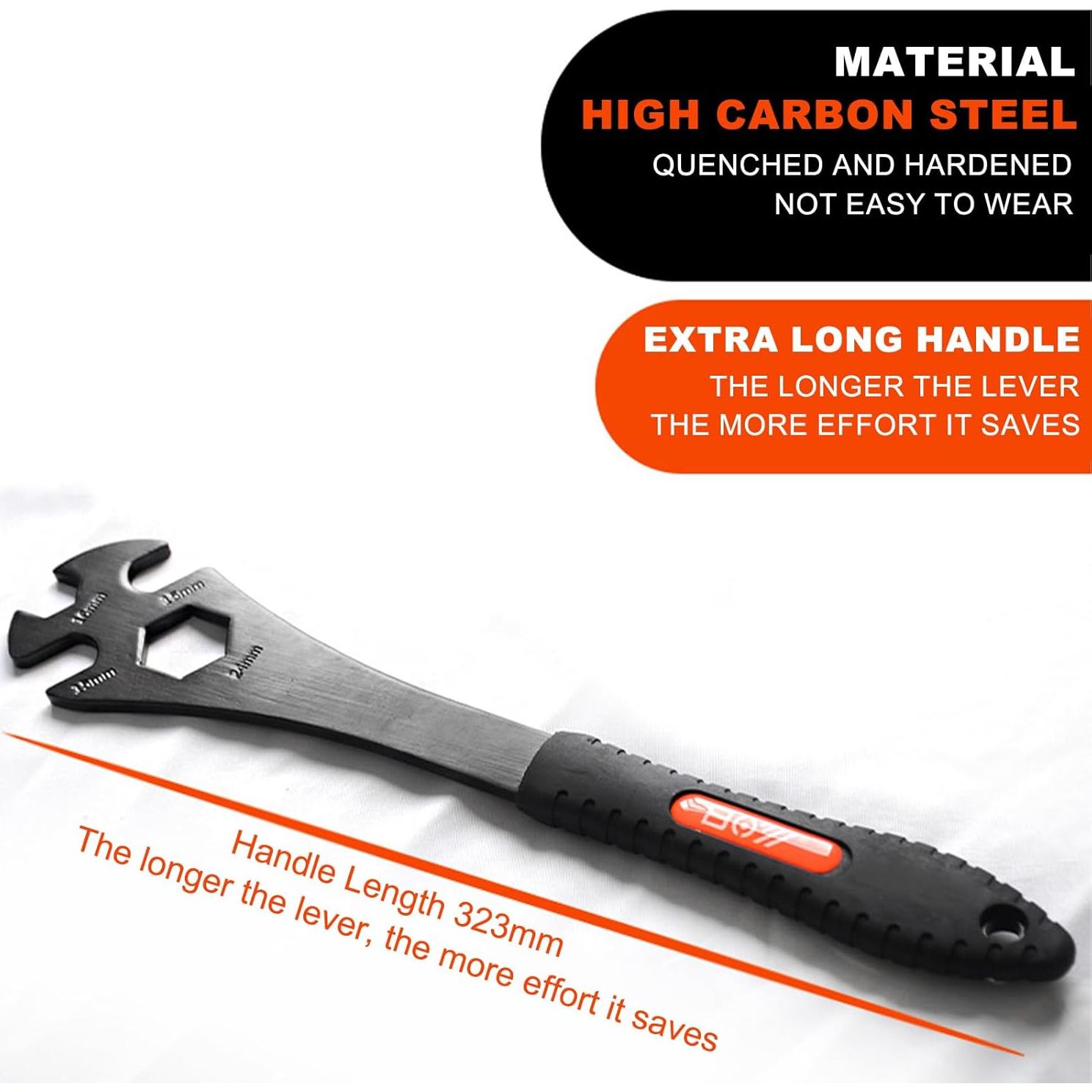 Llave de Pedal de Bicicleta SONZUIA 3-en-1 15mm 16mm 24mm