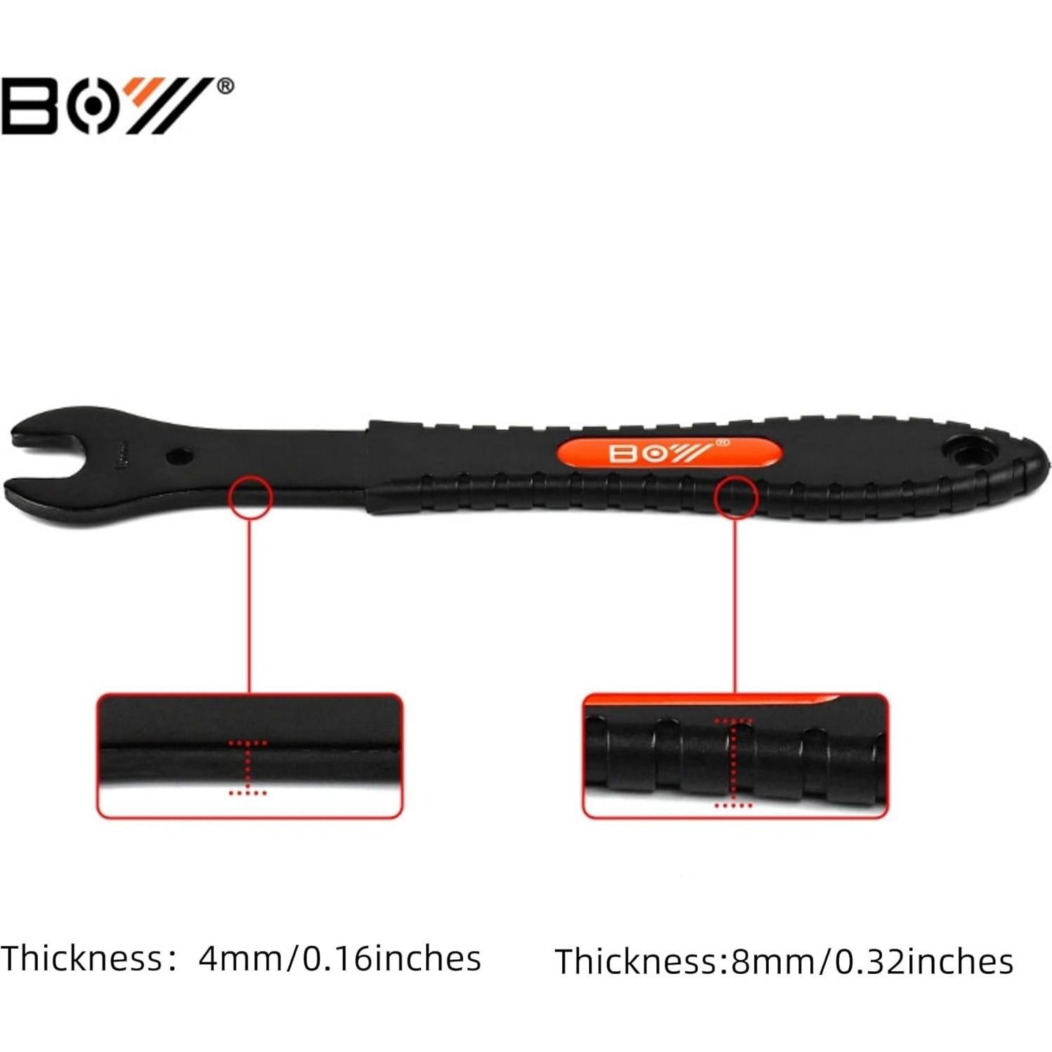 Llave de Pedal de Bicicleta Chrisphil 15mm Acero Ergonómico