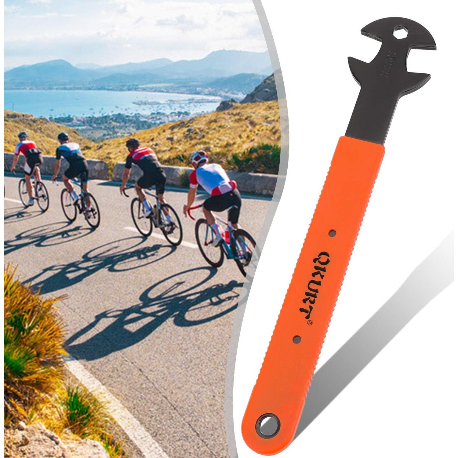 Llave de Pedal de Bicicleta QKURT 15mm con Mango Antideslizante