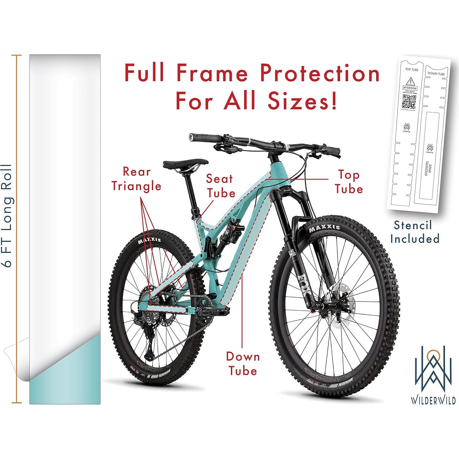 Cinta de Protección para Cuadro de Bicicleta WilderWild 10cm x 183cm