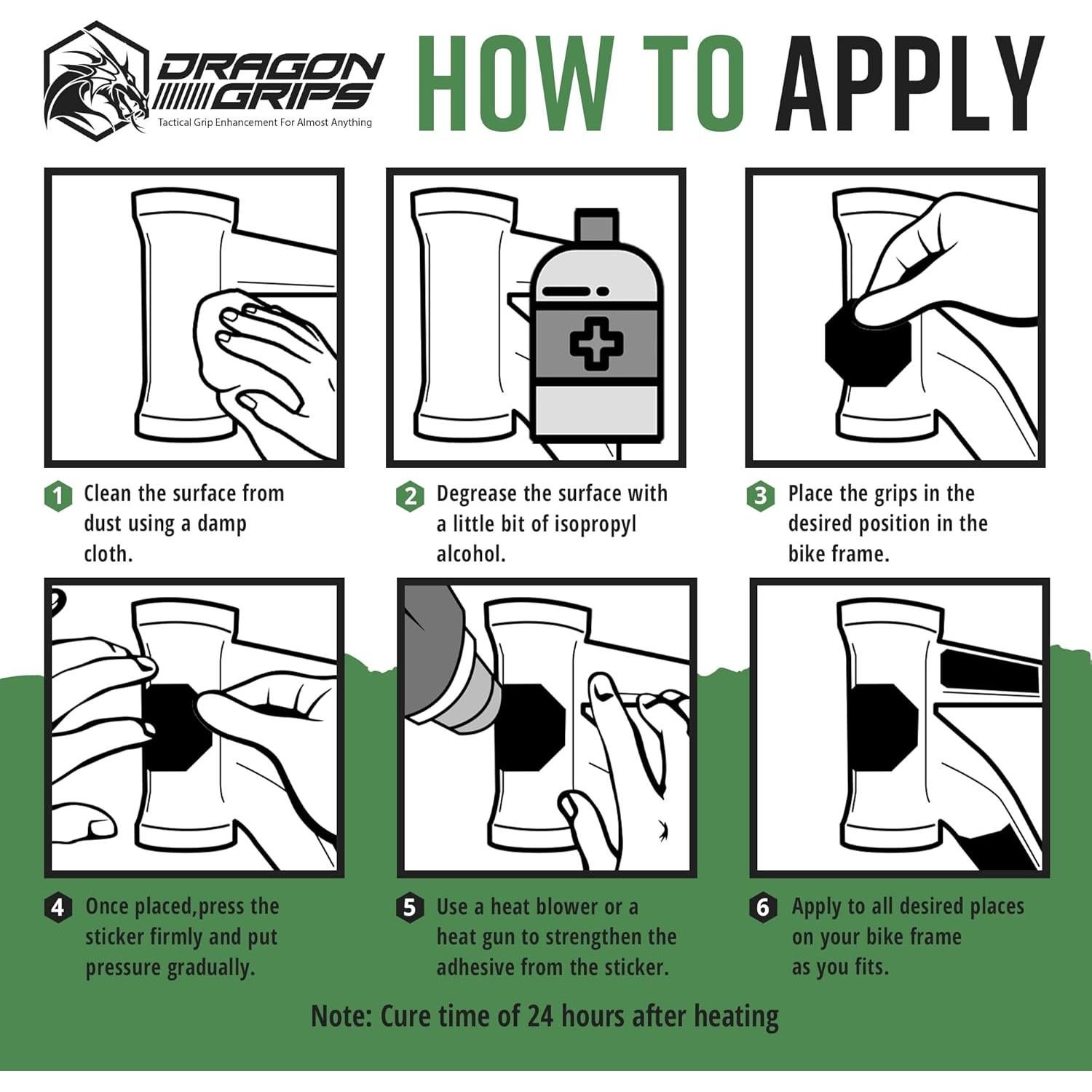 Cinta de Protección para Cuadro de Bicicleta Dragon Grips 20 Pcs