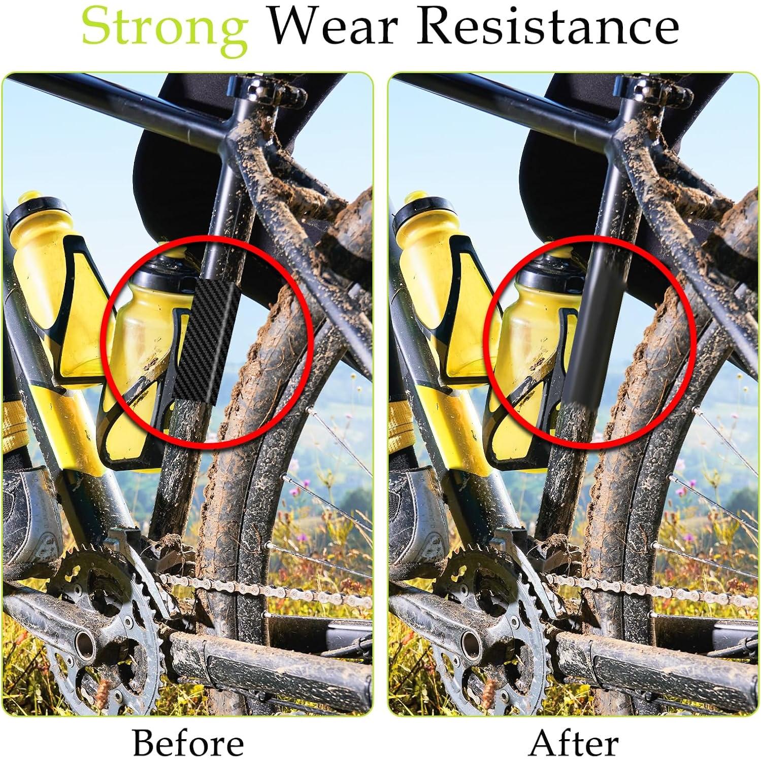 Amabro Protector de Cadena de Bicicleta Decal 3 PCS PVC Negro