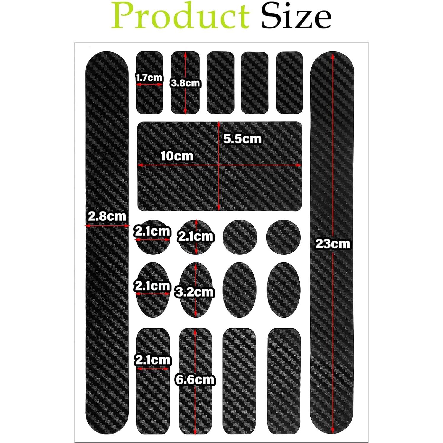 Amabro Protector de Cadena de Bicicleta Decal 3 PCS PVC Negro