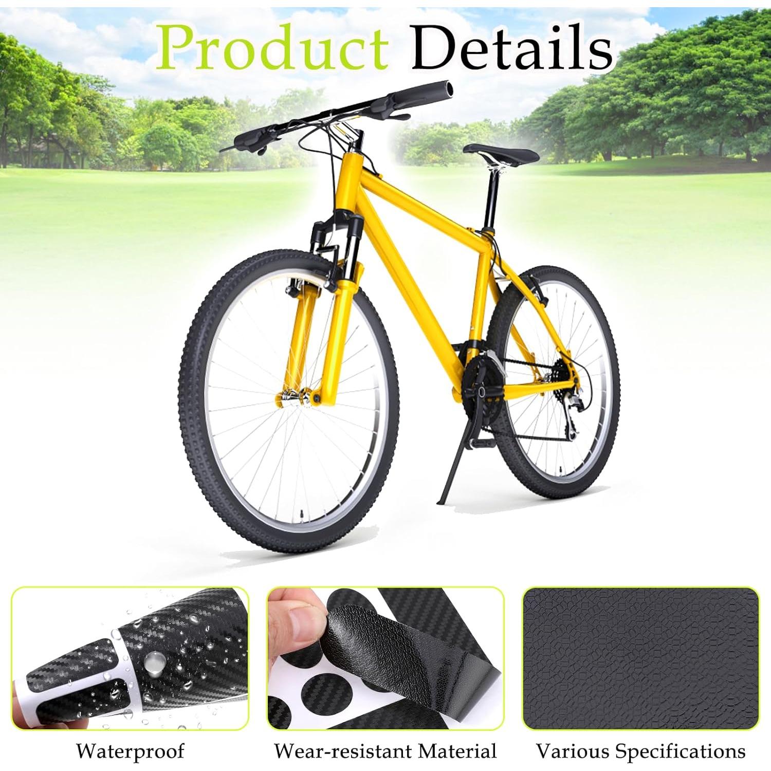 Amabro Protector de Cadena de Bicicleta Decal 3 PCS PVC Negro