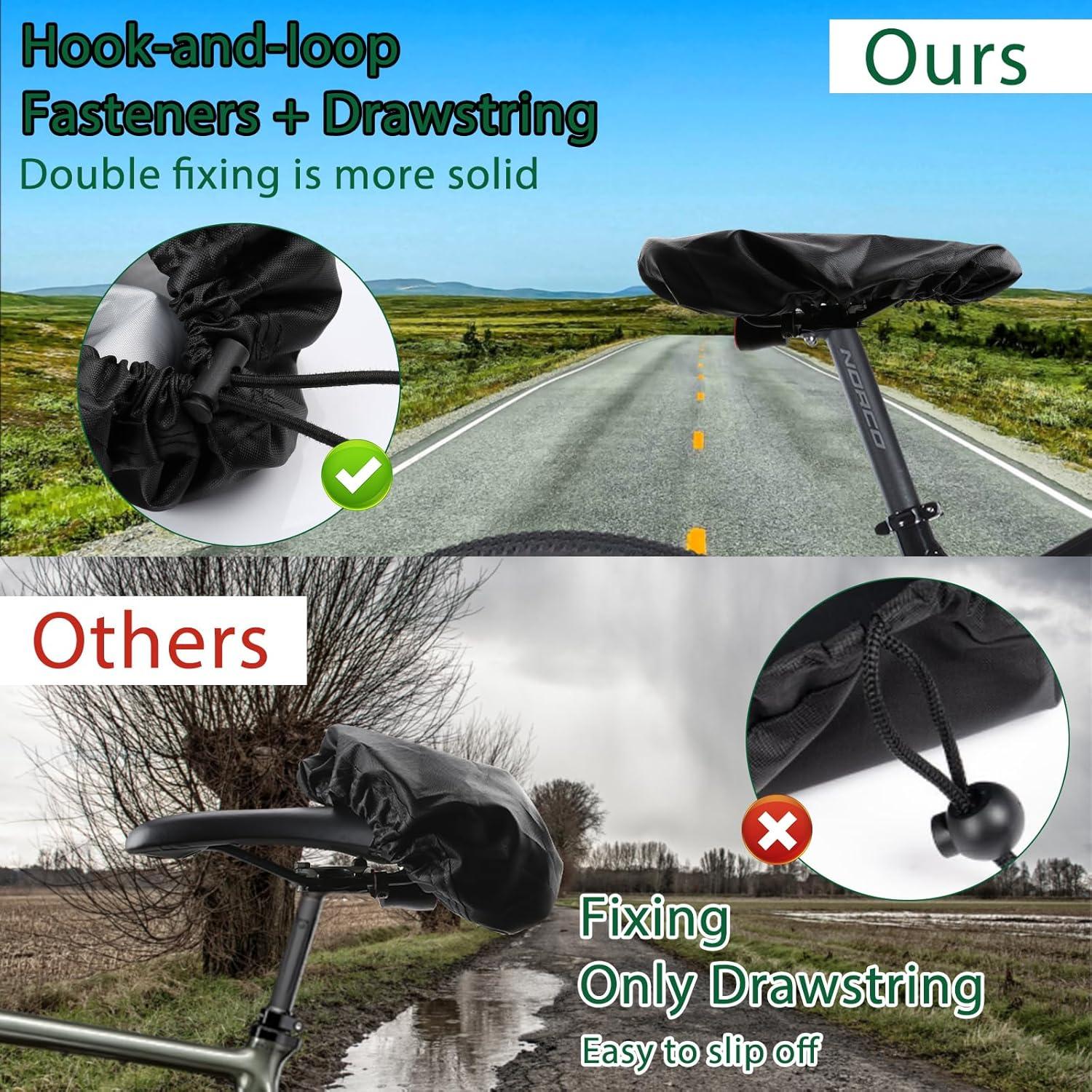 Cojín de Asiento de Bicicleta Impermeable Xonhyicn 10.5x7"