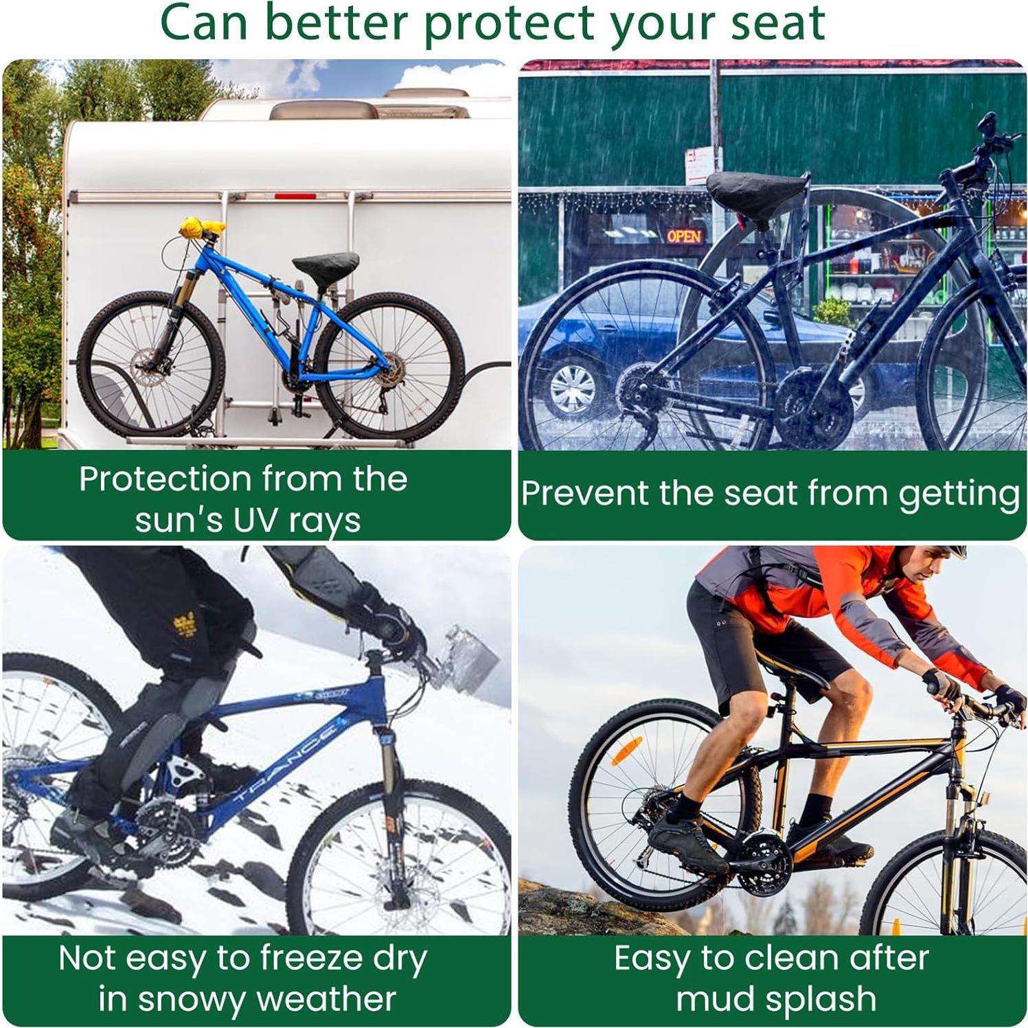 Cojín de Asiento de Bicicleta Impermeable Xonhyicn 10.5x7"