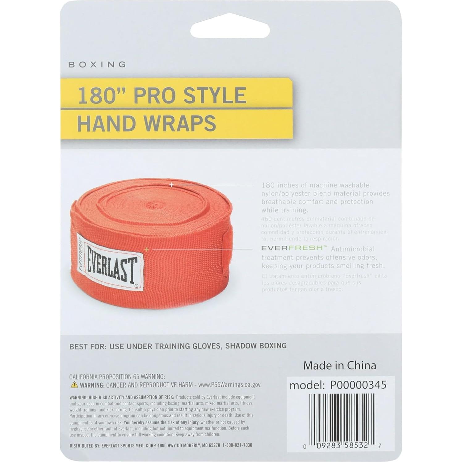 Vendas para Boxeo Everlast 180 cm Rojo - Nylon/Poliéster