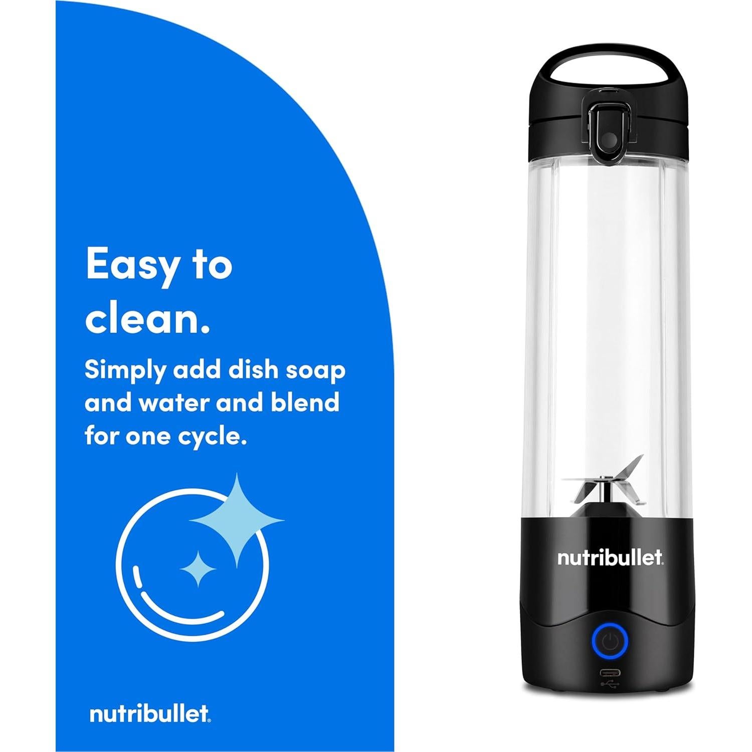 Licuadora Portátil NutriBullet NBPB50100K 20oz Recargable USB-C