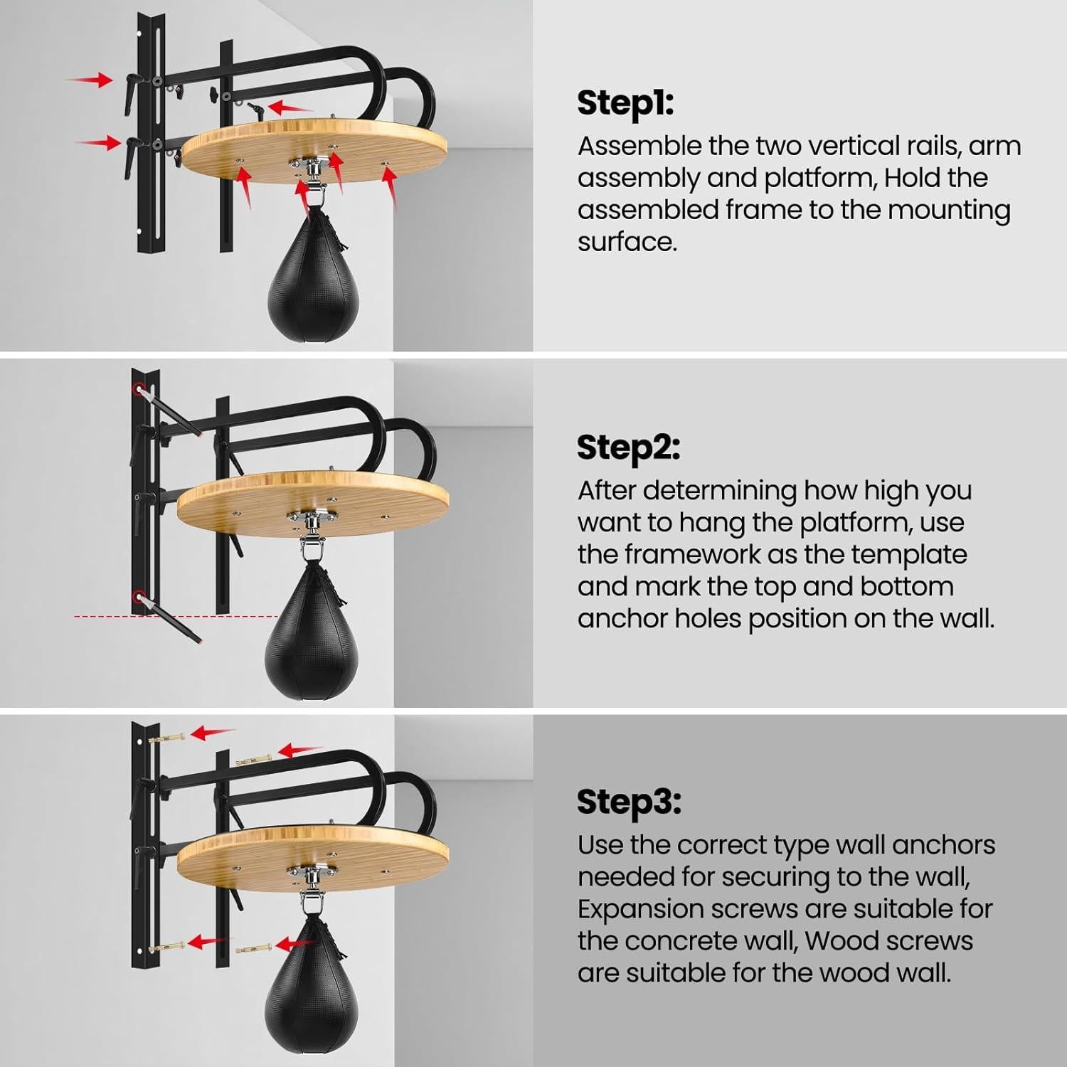 Kit Plataforma de Bolsa de Velocidad WYGVNR Ajustable 8.3kg
