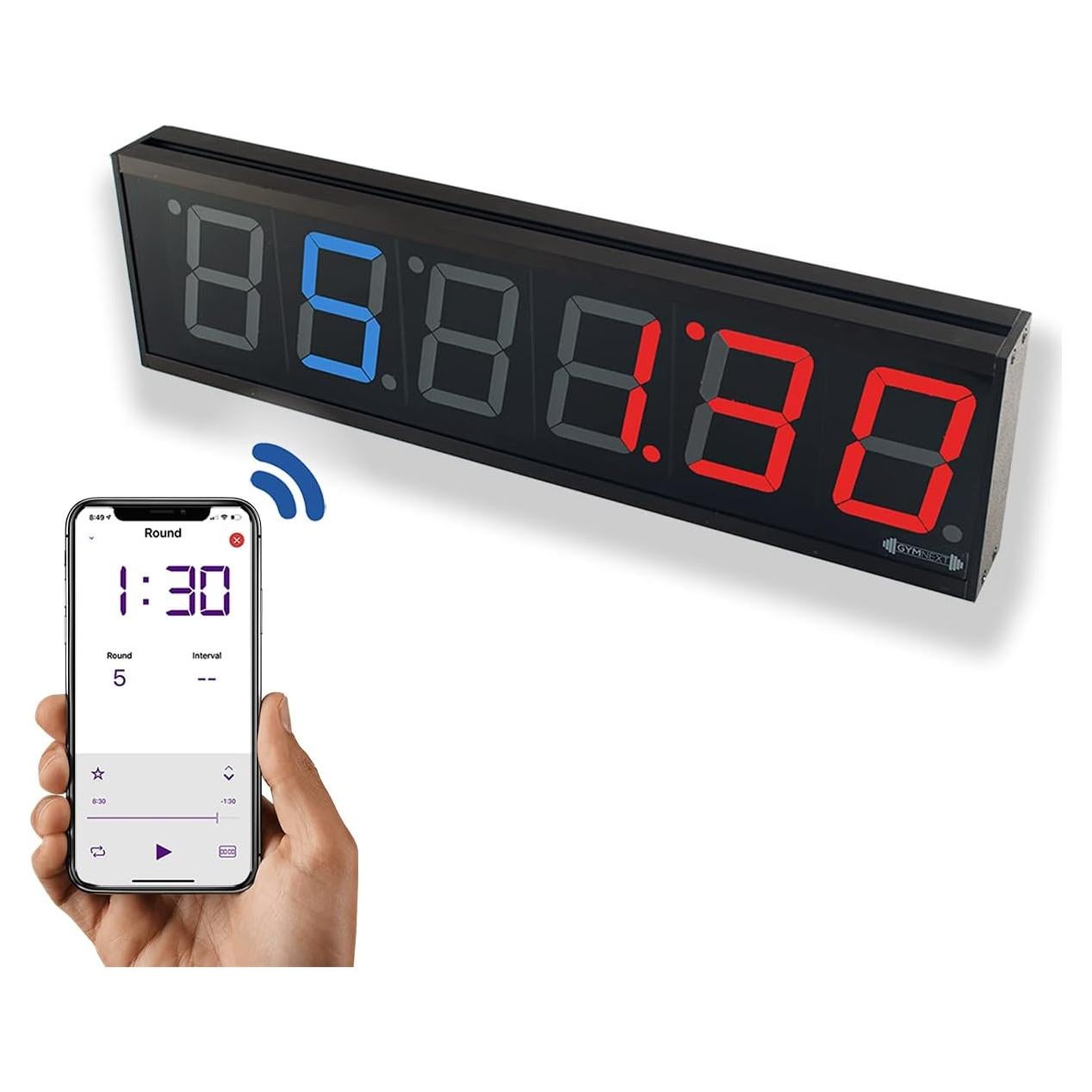 Temporizador LED GymNext 33cm Bluetooth para Entrenamiento