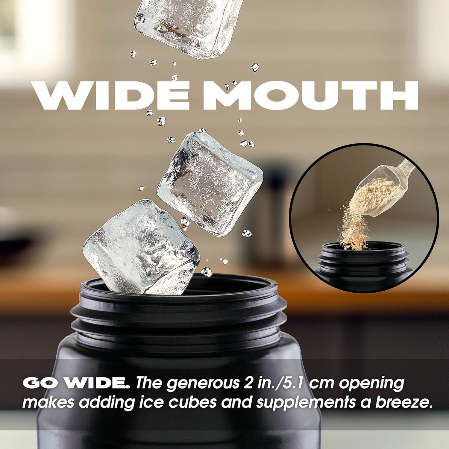 Botella de Agua Deportiva Cannon Sports 1L Libre BPA Negro