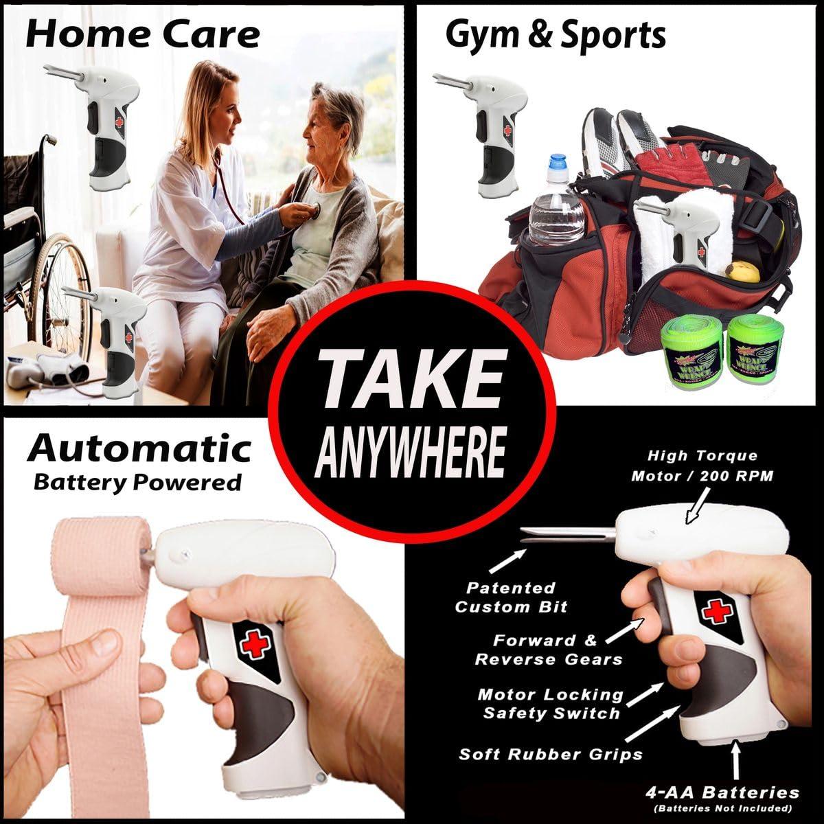 Llave de Envoltura Profesional - Rodillo para Vendajes Médicos y Deportivos