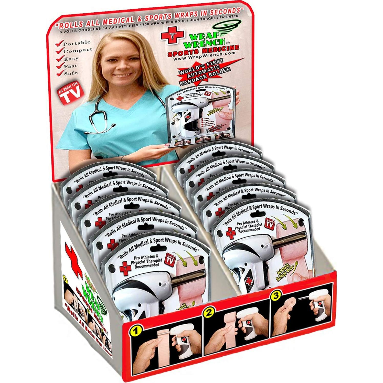 Llave de Envoltura Profesional - Rodillo para Vendajes Médicos y Deportivos