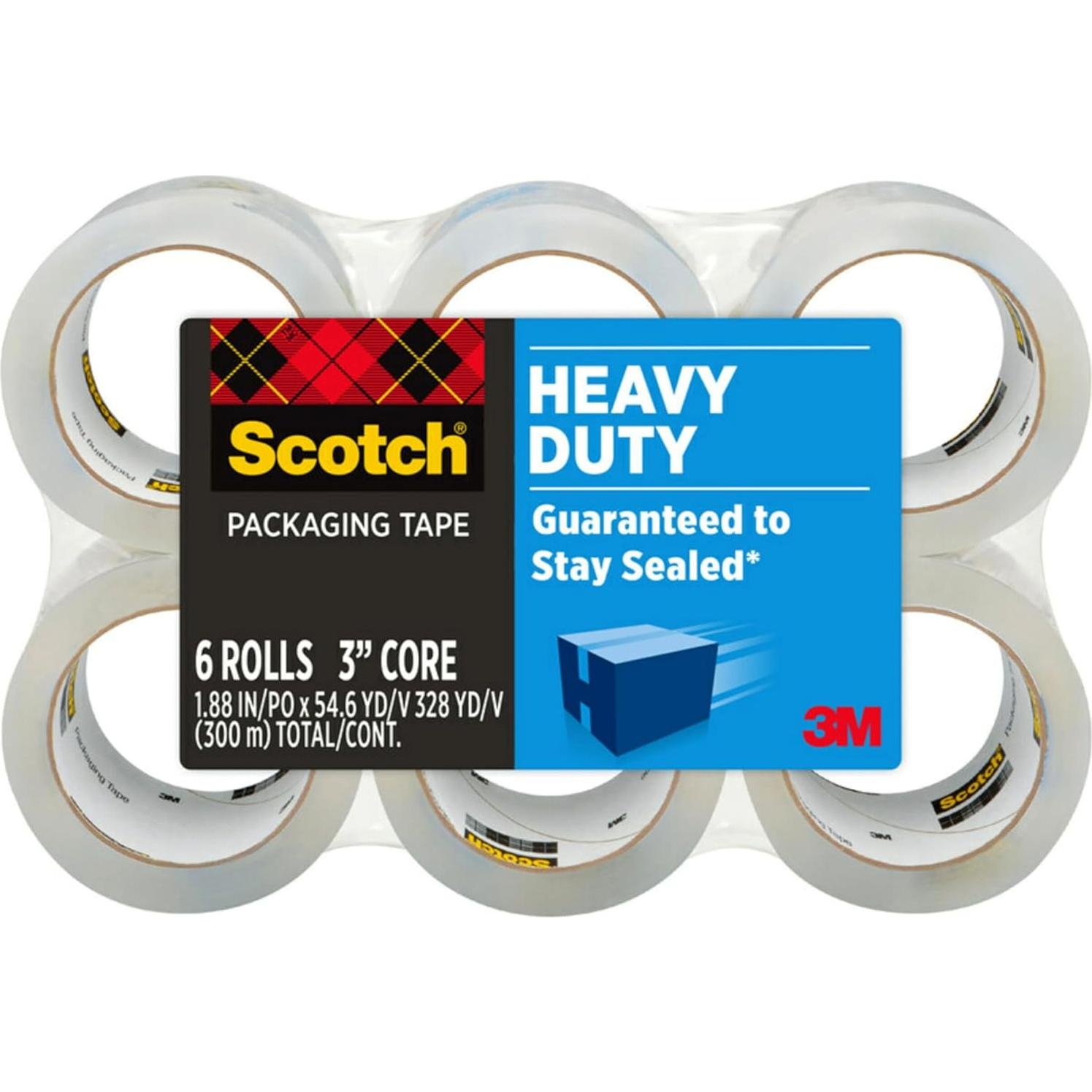 Cinta de Embalaje Scotch Alta Resistencia 6 Rollos 4.78 cm x 50 m
