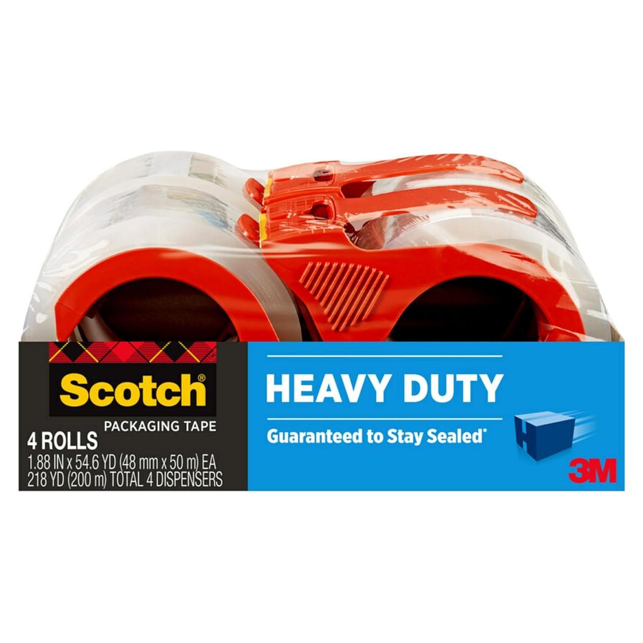 Cinta de Embalaje Scotch Alta Resistencia 4 Rollos 4.8 cm x 50 m