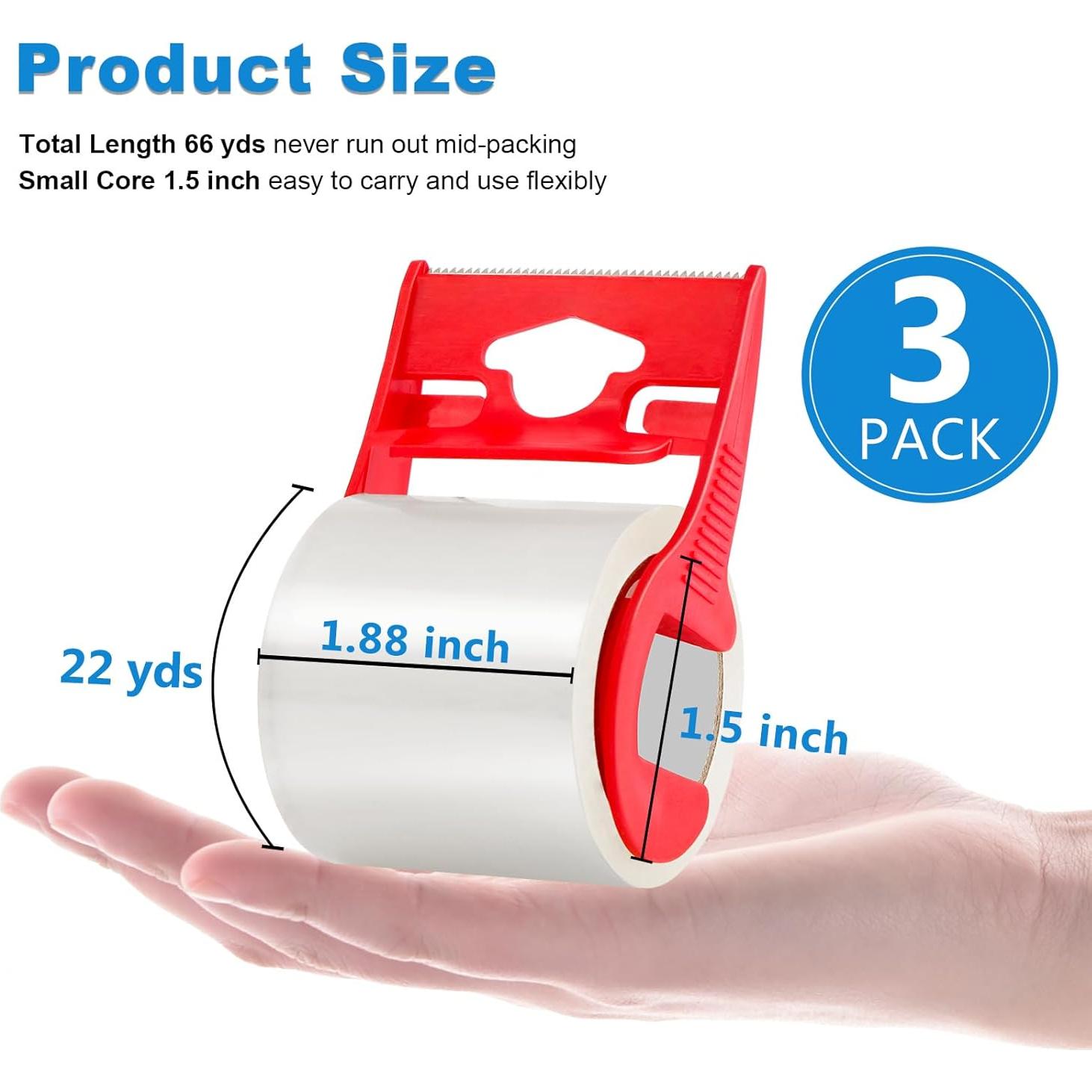 Cinta de Embalaje Transparente SCYON 3 Rollos 4.78 cm x 20 m