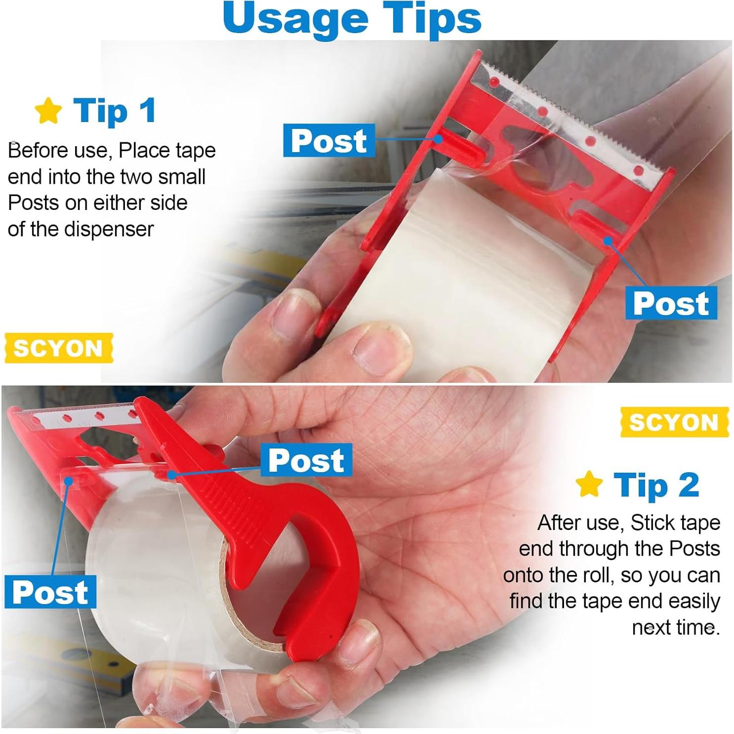 Cinta de Embalaje Transparente SCYON 3 Rollos 4.78 cm x 20 m