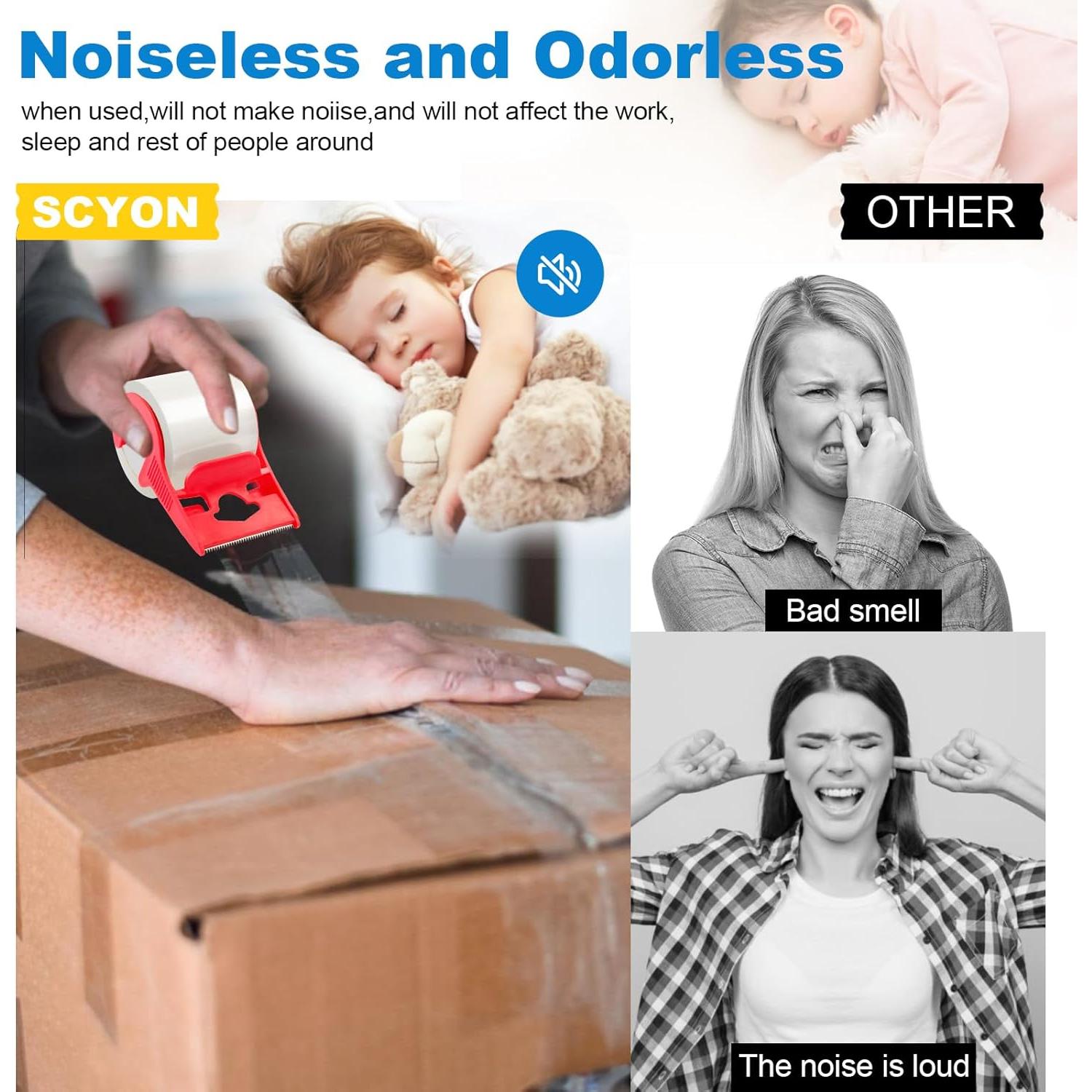 Cinta de Embalaje Transparente SCYON 3 Rollos 4.78 cm x 20 m