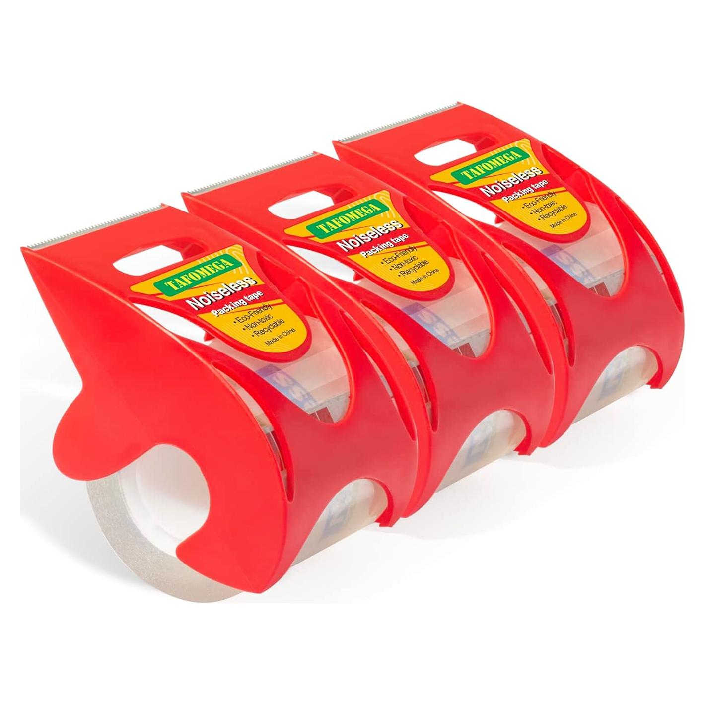 Cinta de Embalaje Silenciosa TAFOMEGA 5 cm x 30.48 m con Dispensador