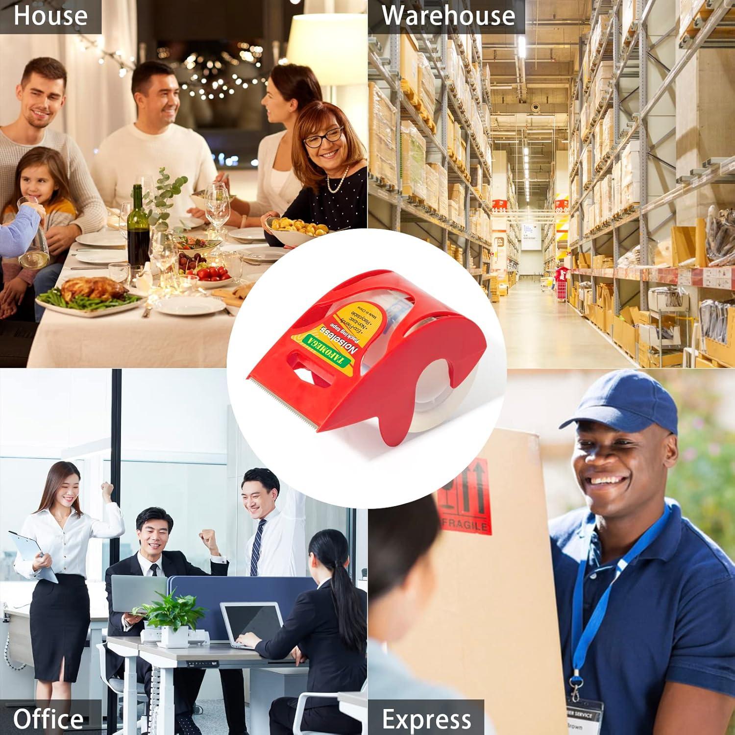 Cinta de Embalaje Silenciosa TAFOMEGA 5 cm x 30.48 m con Dispensador