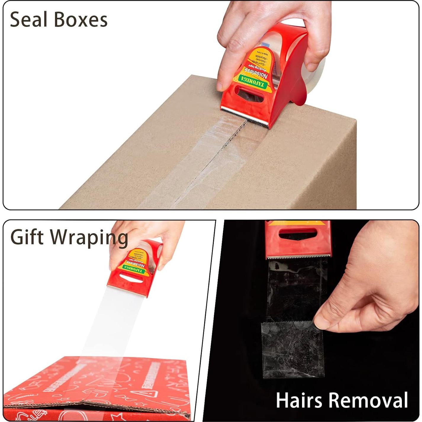Cinta de Embalaje Silenciosa TAFOMEGA 5 cm x 30.48 m con Dispensador