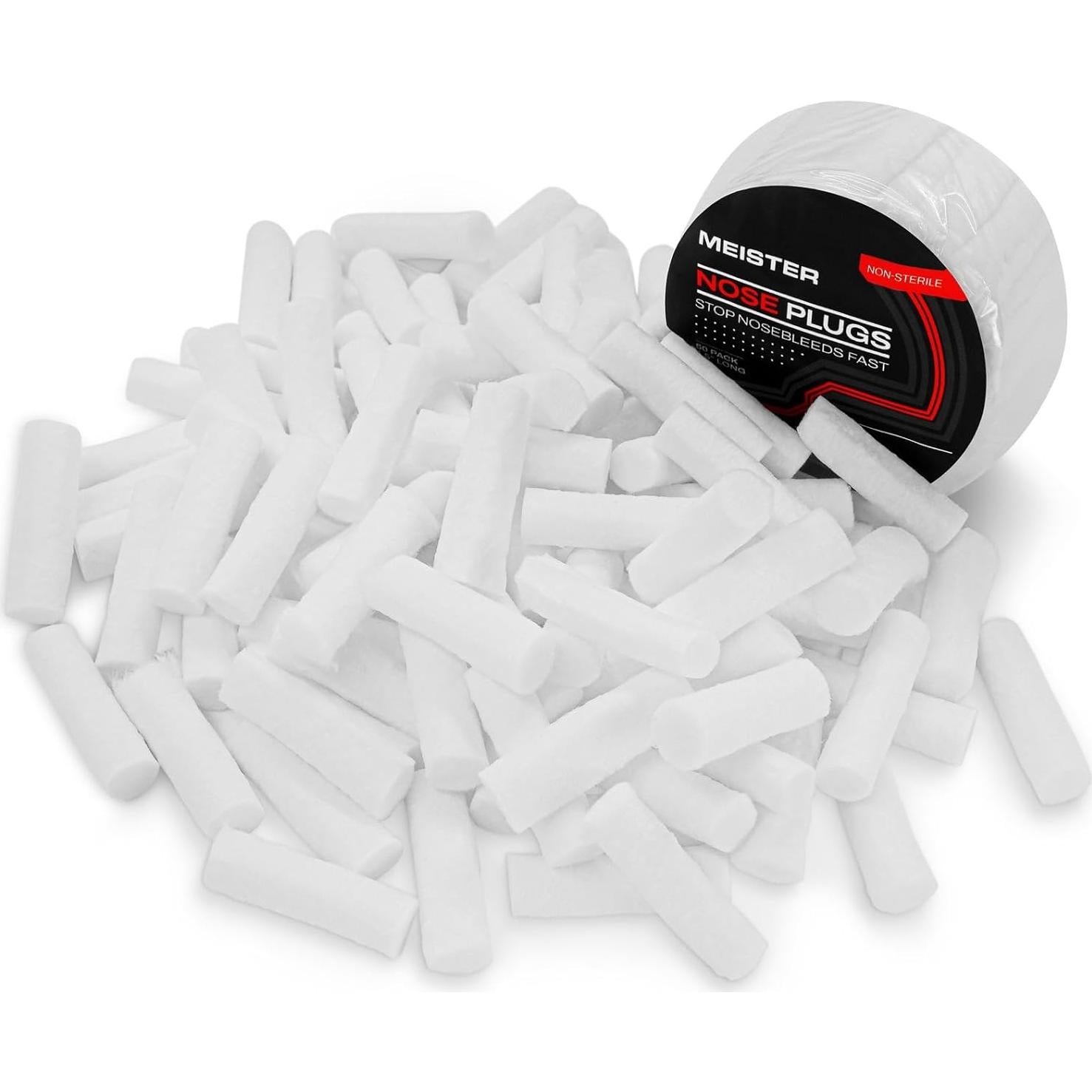 Tapones Nasales Meister de Algodón Absorbentes - 100 Unidades