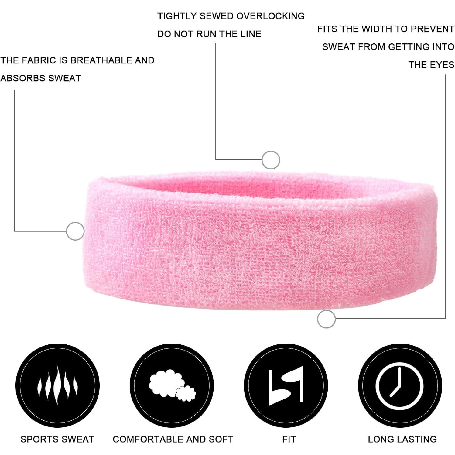 Conjunto de Bandas de Sudor BLMHTWO 3 Piezas Rosa