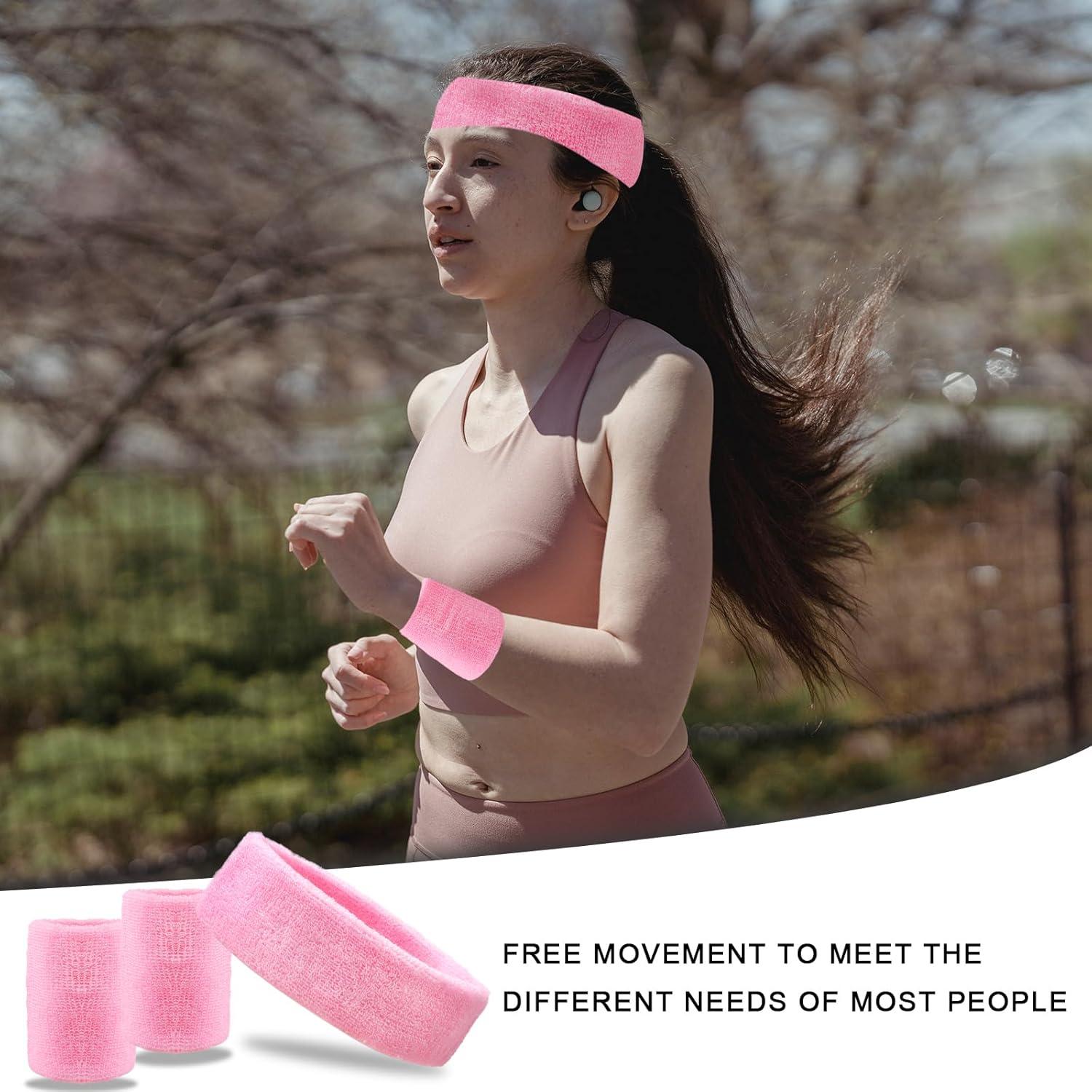 Conjunto de Bandas de Sudor BLMHTWO 3 Piezas Rosa