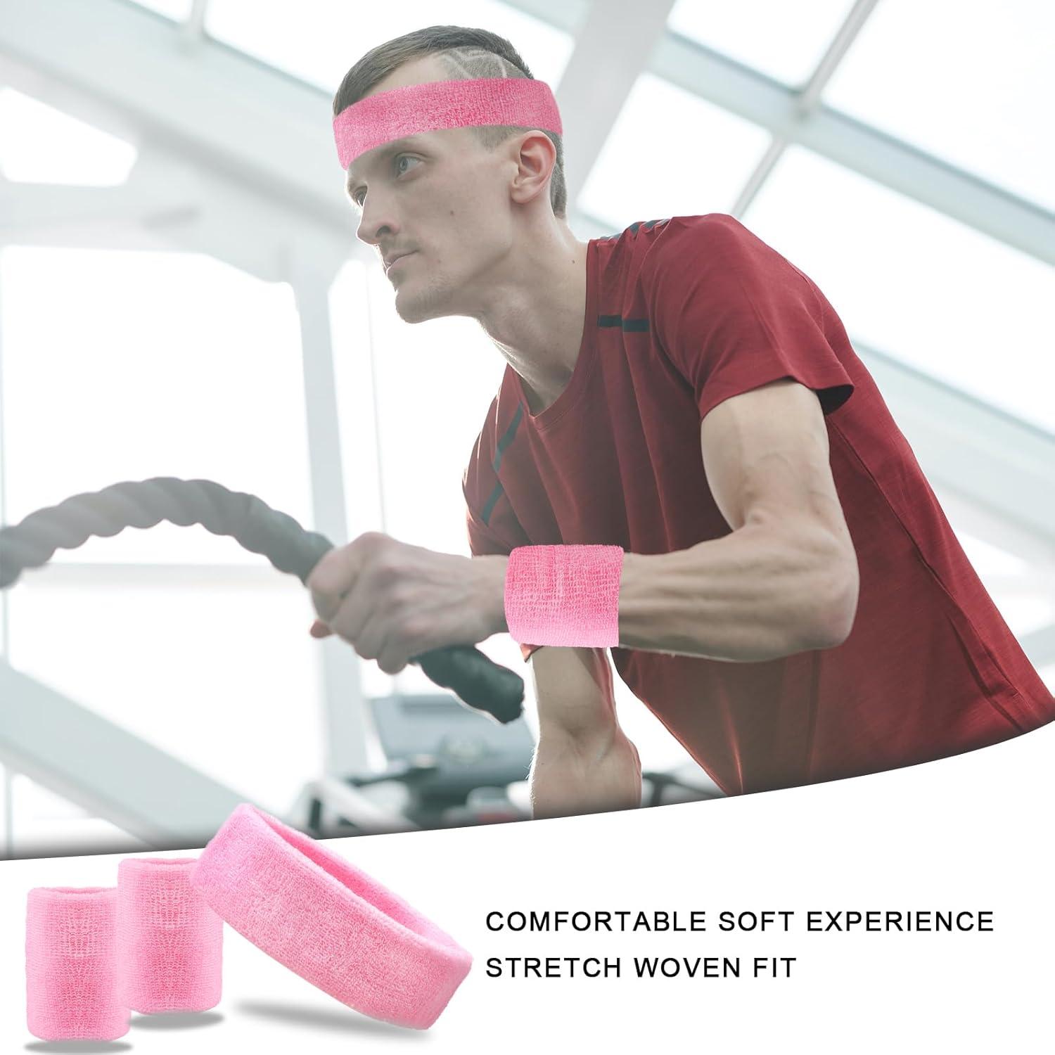 Conjunto de Bandas de Sudor BLMHTWO 3 Piezas Rosa