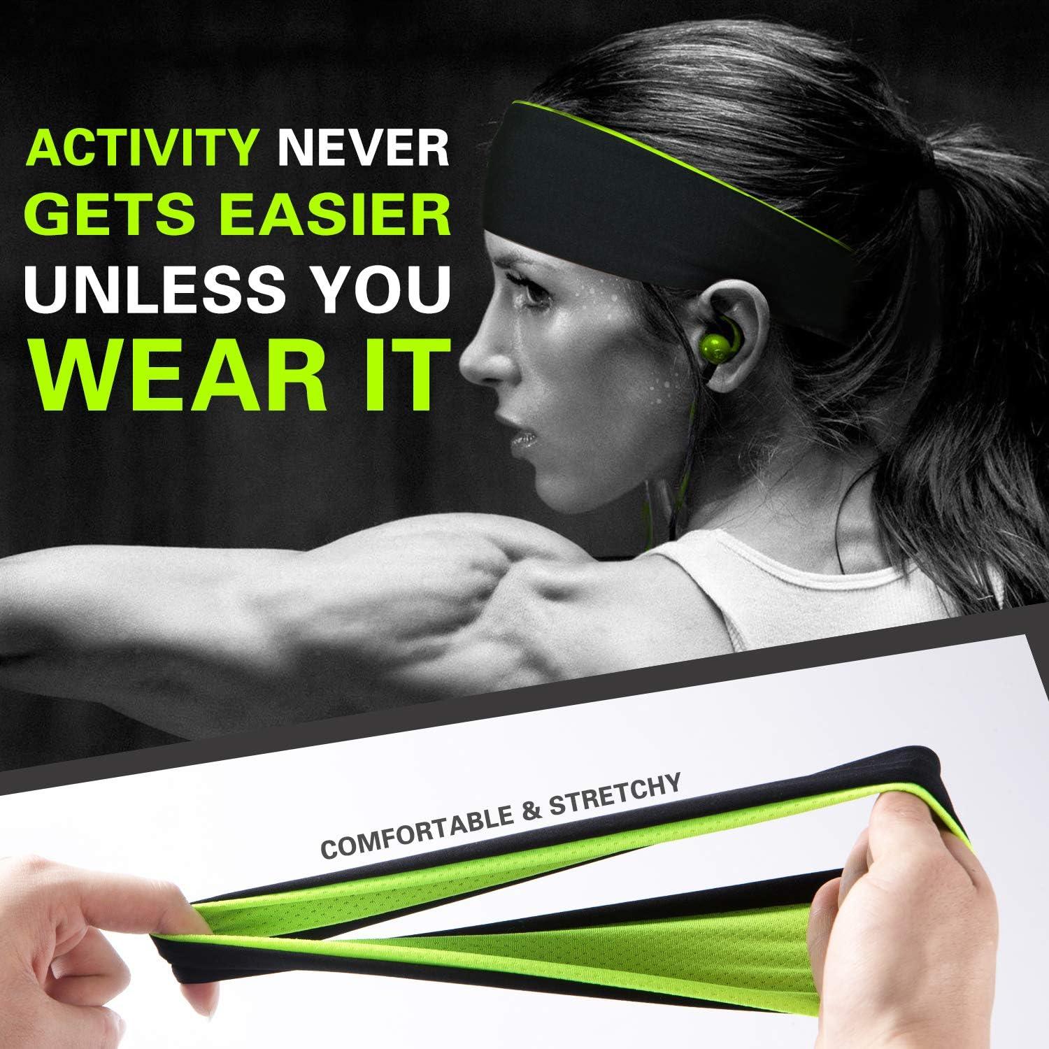 Cintas para la Cabeza Zollen 3 Paquetes Doble Capa para Hombres