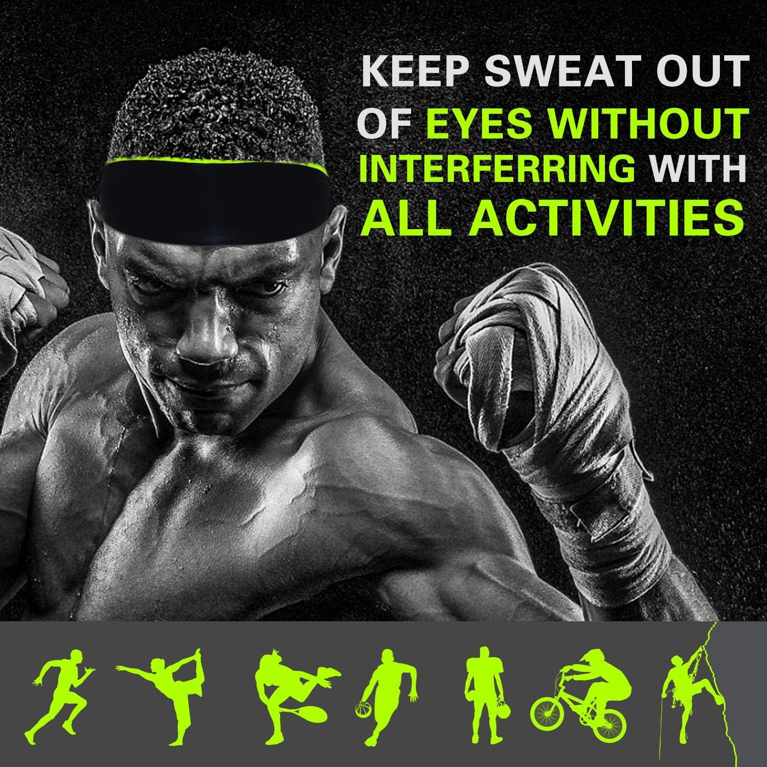 Cintas para la Cabeza Zollen 3 Paquetes Doble Capa para Hombres