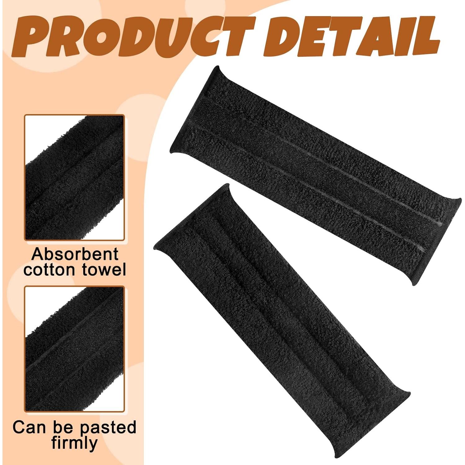 Bonuci 4 Bandas de Sudor para Casco de Bicicleta Negro