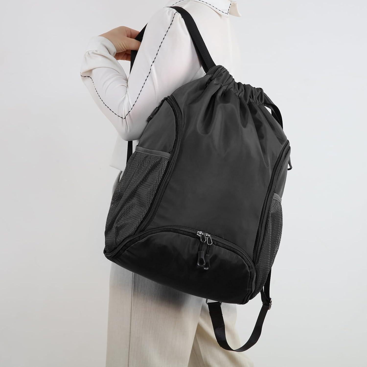 Bolsa de Gimnasio Valleycomfy 26L con Cordón y Compartimentos