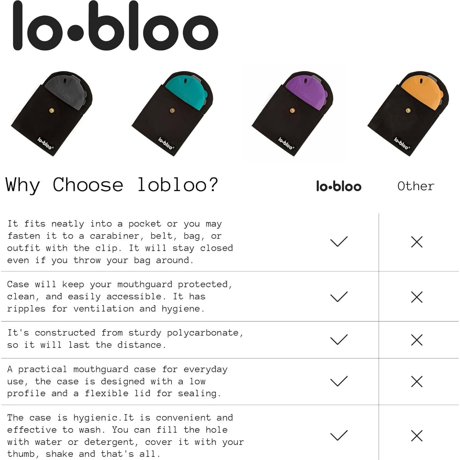 Estuche Protector Bucal Lobloo Morado - Higiénico y Práctico