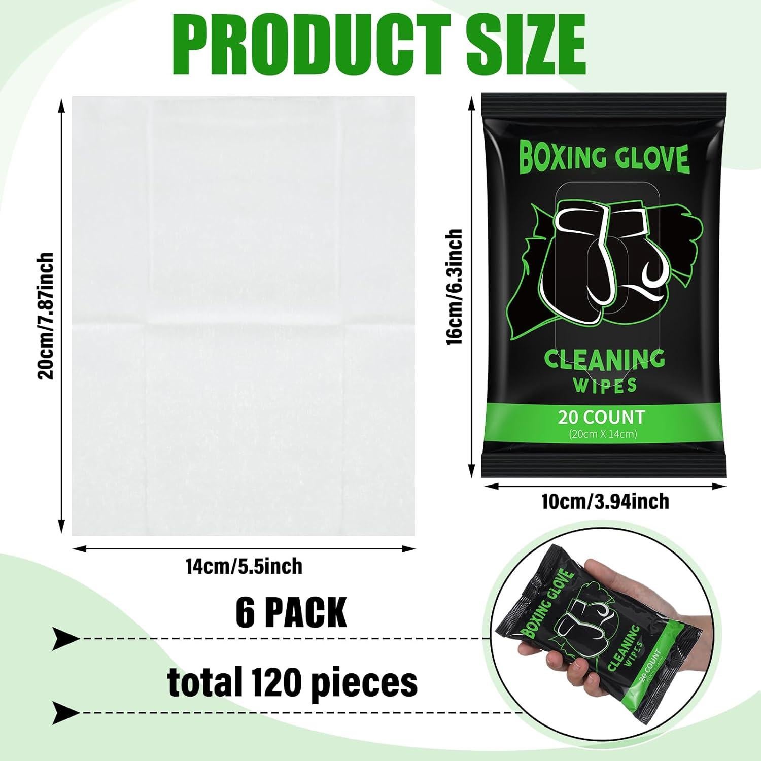 Paquete de 120 toallitas desodorantes Threlaco para guantes de boxeo