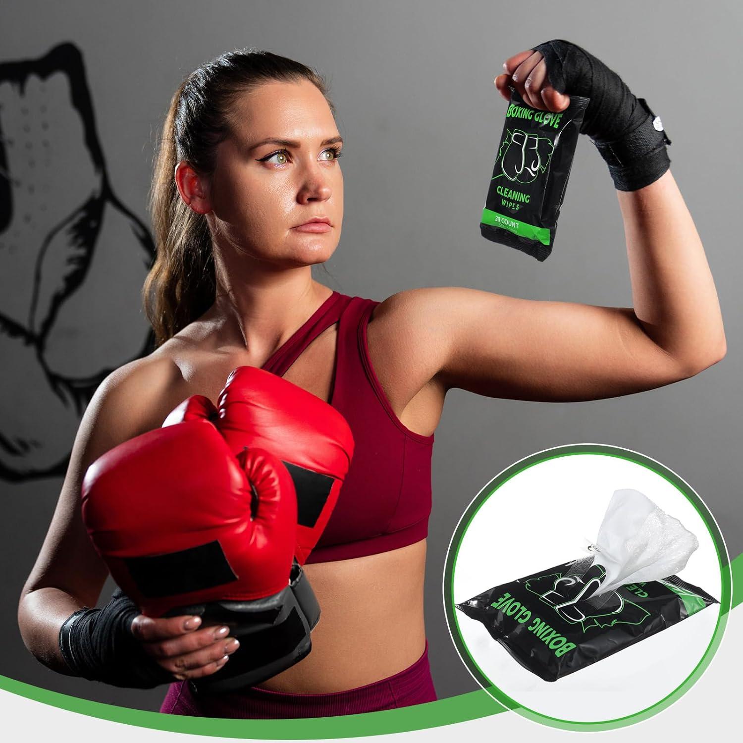 Paquete de 120 toallitas desodorantes Threlaco para guantes de boxeo