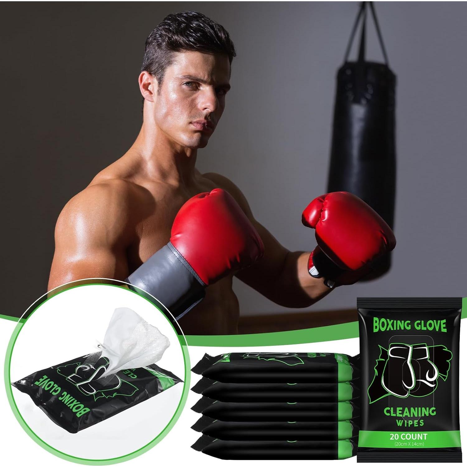 Paquete de 120 toallitas desodorantes Threlaco para guantes de boxeo