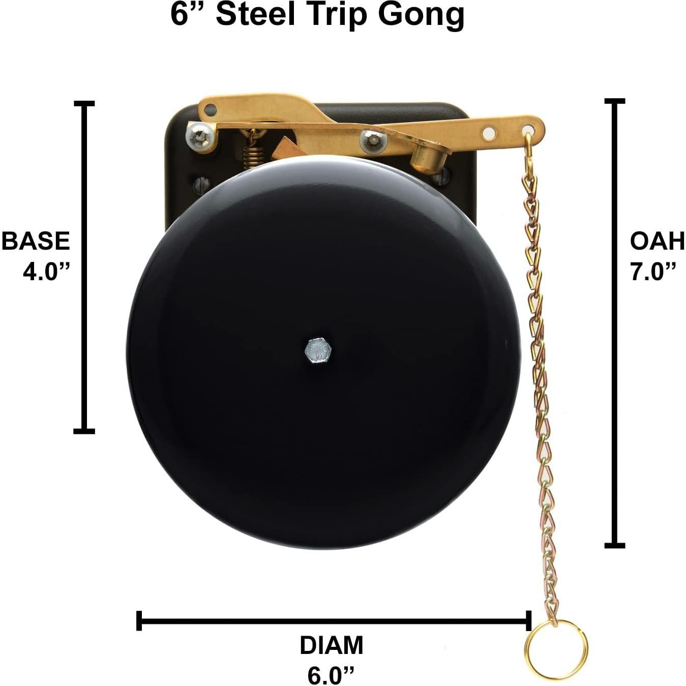 Campana de Boxeo Bevin Bells 15.24 cm Acero y Latón 6STG