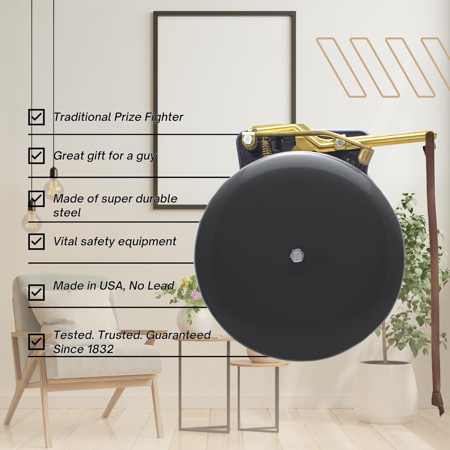 Campana de Boxeo Bevin Bells 15.24 cm Acero y Latón 6STG