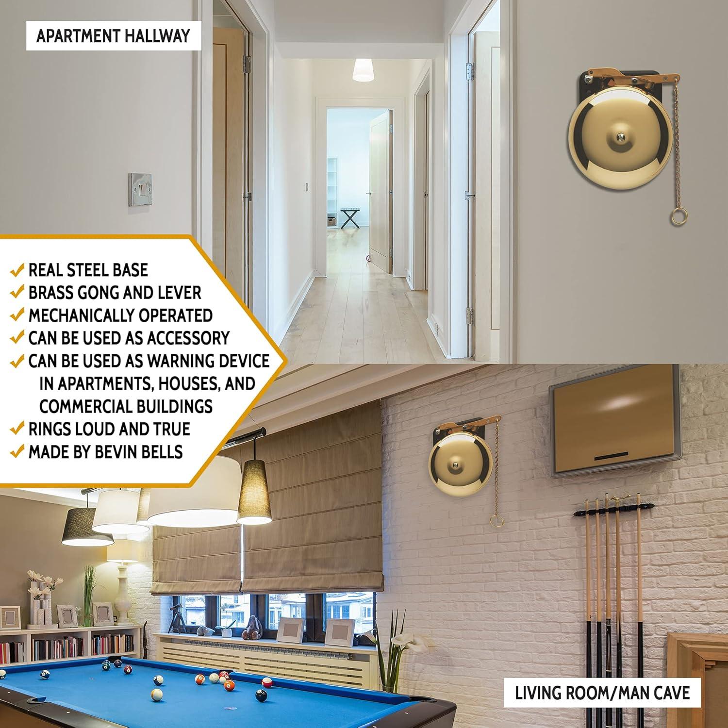 Campana de Boxeo Bevin Bells 15.24 cm Acero y Latón 6STG