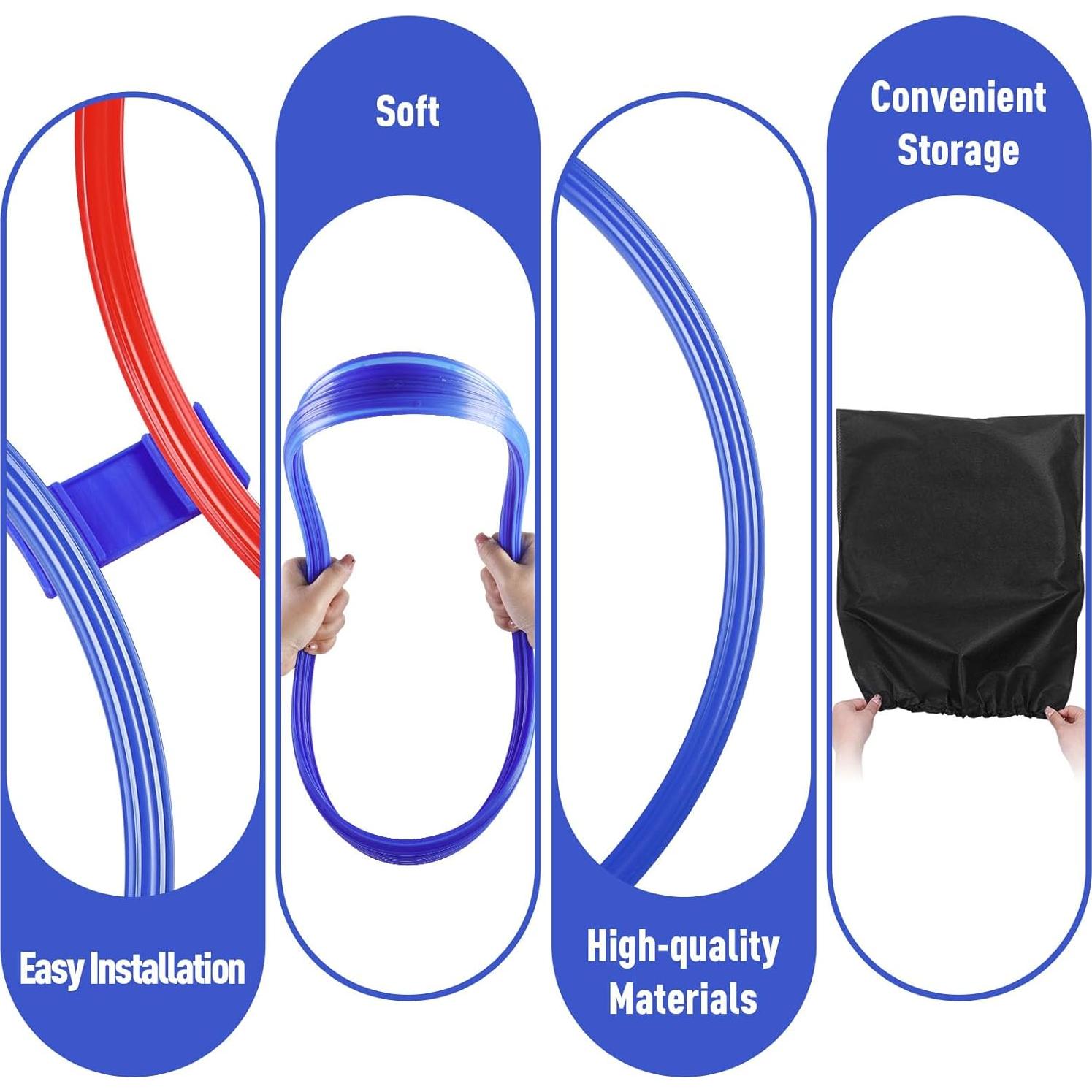 Aros de Agilidad Shappy 50 Pcs 38 cm Rojo y Azul con Bolsas