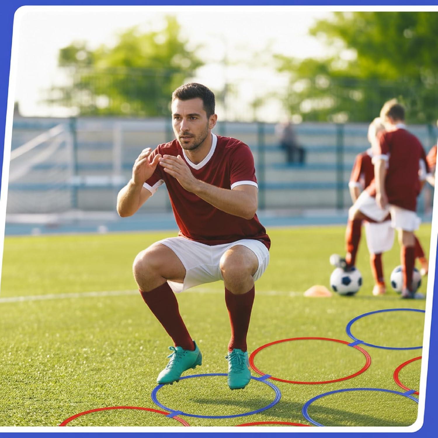 Aros de Agilidad Shappy 50 Pcs 38 cm Rojo y Azul con Bolsas