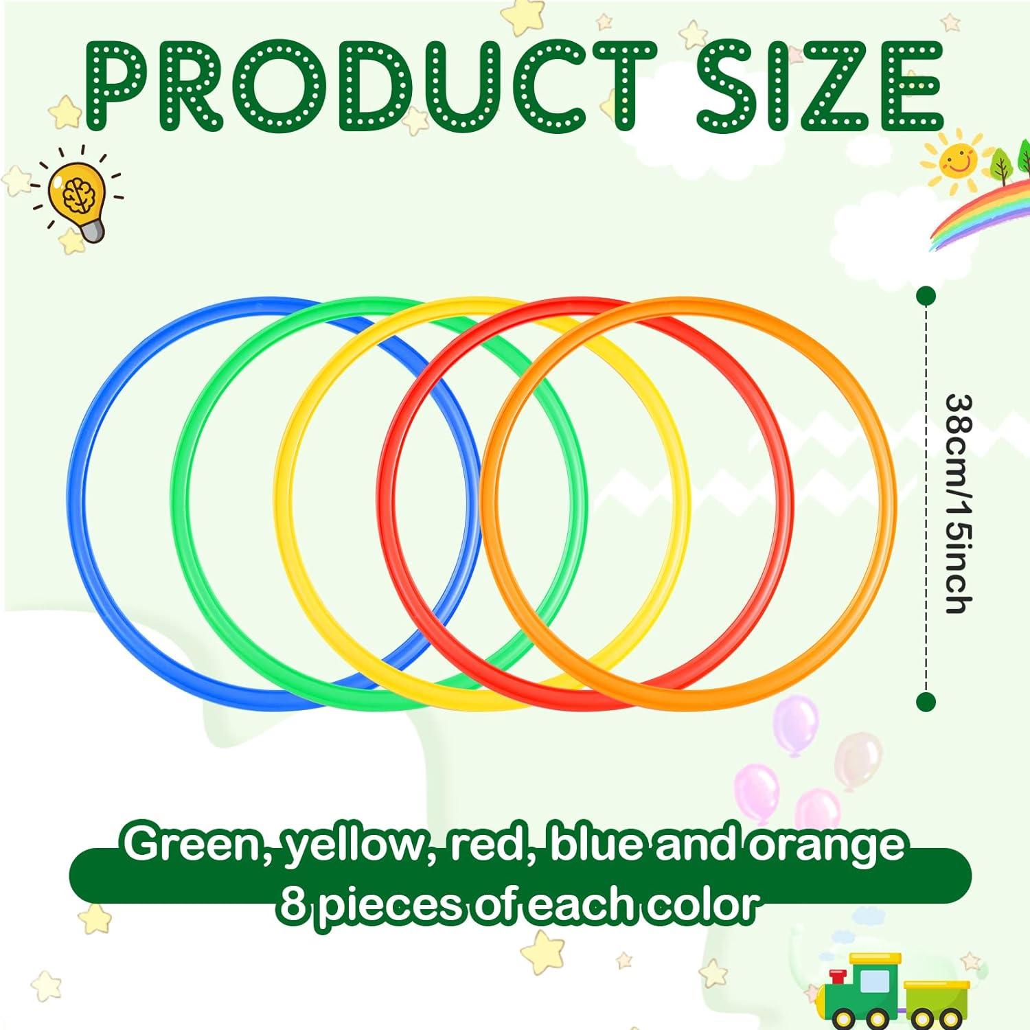 Anillos de Agilidad Deekin 80 Pcs Entrenamiento 38 cm Multicolor