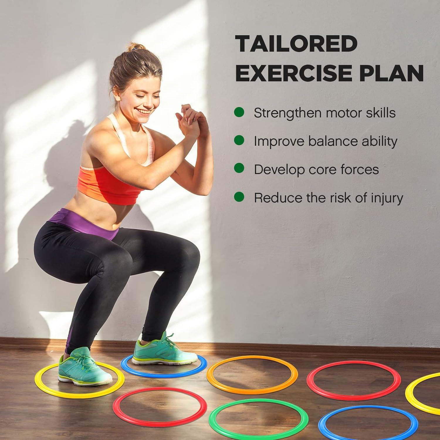 Anillos de Agilidad Deekin 80 Pcs Entrenamiento 38 cm Multicolor