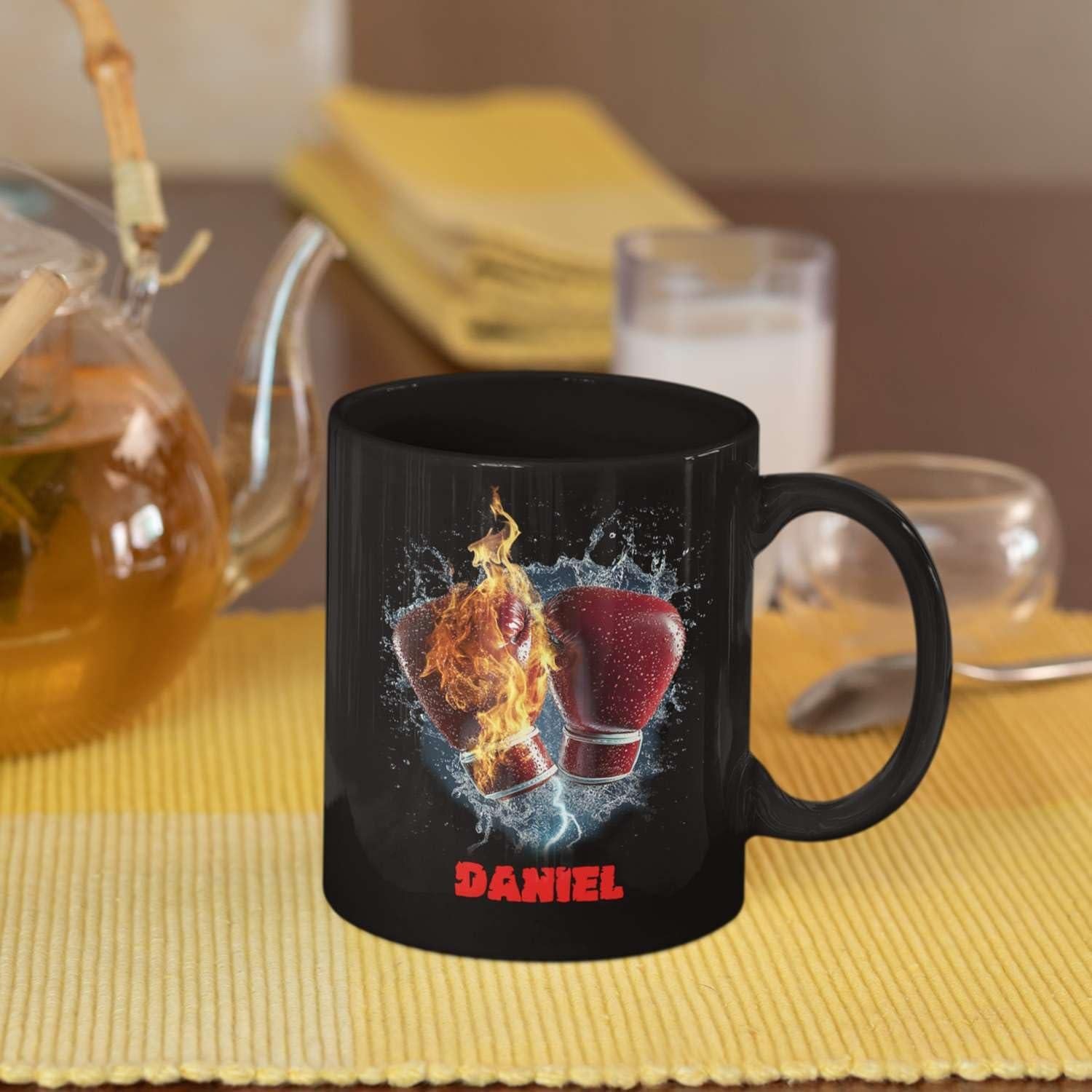 Taza de Café Personalizada LASNECK Guantes de Boxeo 311ml
