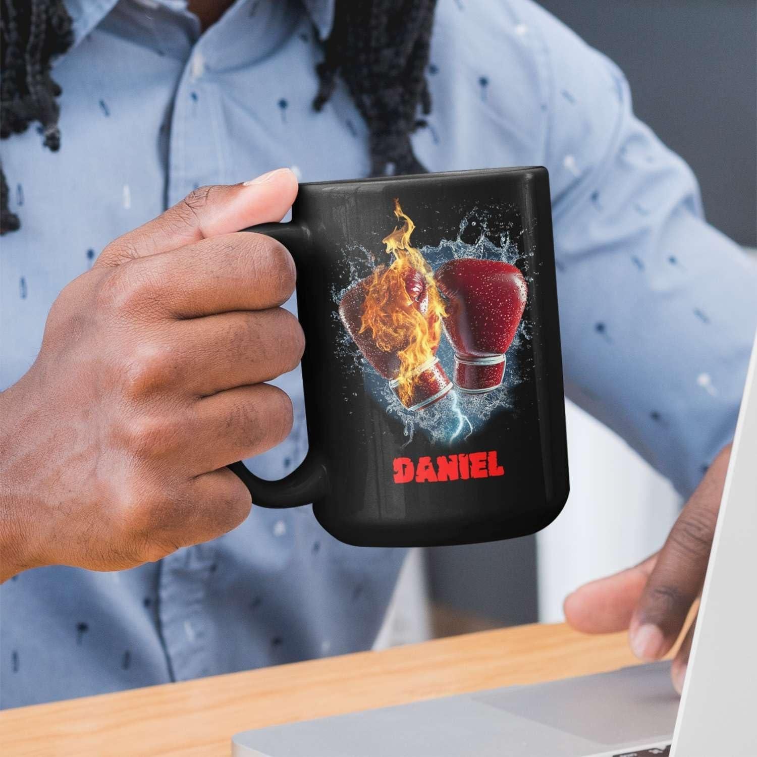 Taza de Café Personalizada LASNECK Guantes de Boxeo 311ml