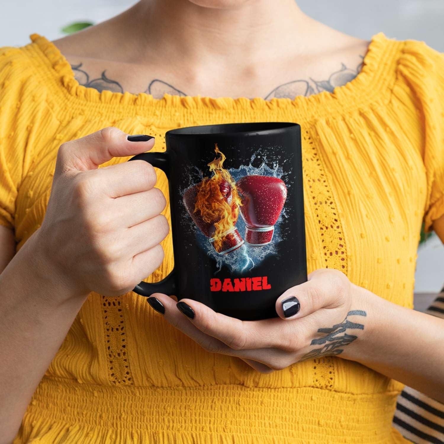 Taza de Café Personalizada LASNECK Guantes de Boxeo 311ml