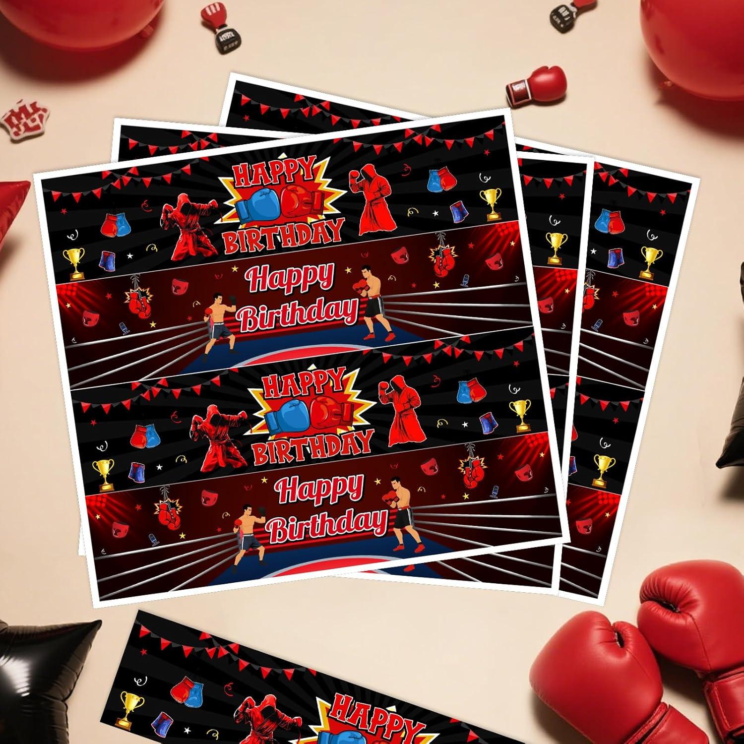 Etiquetas para Botellas de Agua Boxeo Serencatcher - 32 Stickers