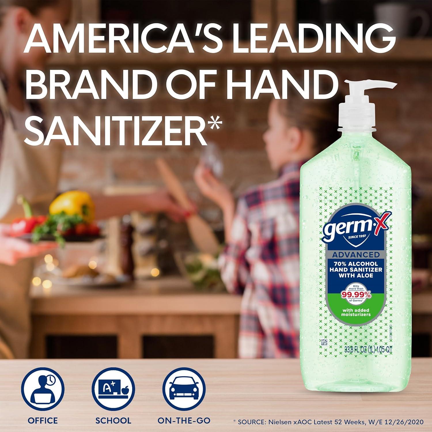 Desinfectante de Manos Germ-X Avanzado 1L con Aloe y Vitamina E